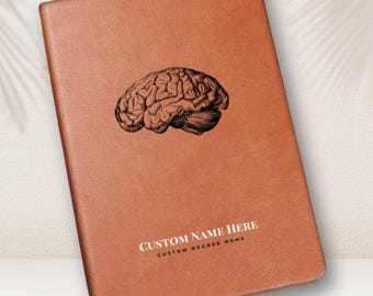 Spersonalizowany prezent dla neurologa - spersonalizowany dziennik, prezent dla pielęgniarki neurologicznej, prezent na zakończenie studiów neurologicznych, dziennik anatomii mózgu, ukończenie studiów neurologicznych