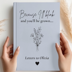 Regalo sentimental para bebé, diario con nombre personalizado, regalo para mamás primerizas, regalo especial para hija, regalo para el Día de la Madre de mamá, regalo para baby shower.