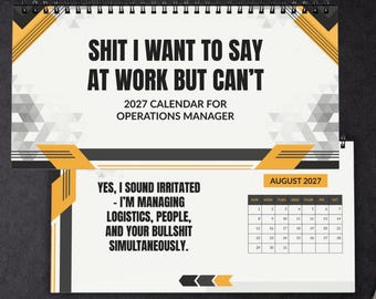 2027 Funny Operations Manager Desk Calendar, Sarcastic Ops Coworker Gift, Ops Team Leader Gift, COO Gift, Gift for Operations Director