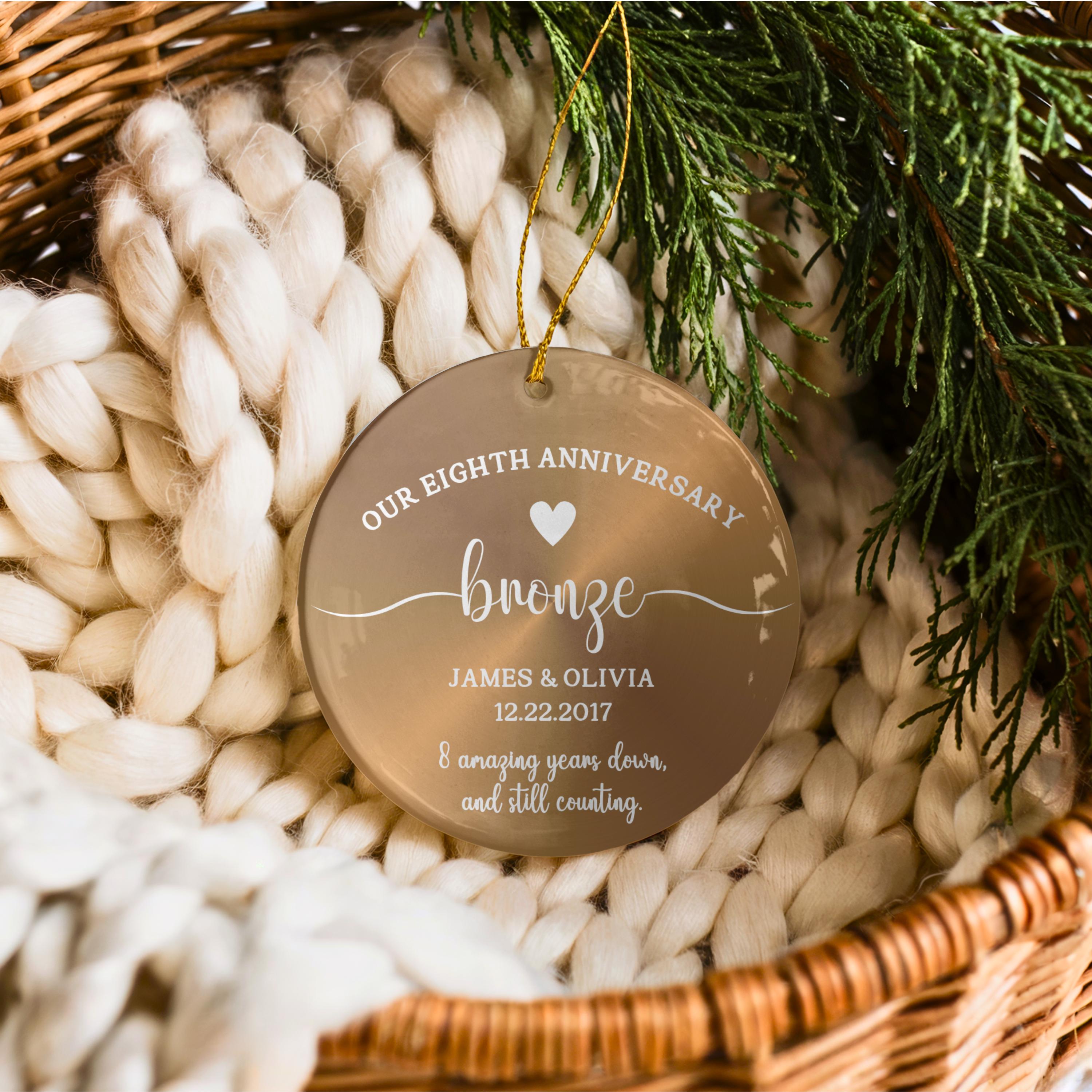 8th ANNIVERSARY　ANNIVERSARY THANKS FAIR Personalized 8th Anniversary Printed Ceramic Ornament, Eighth