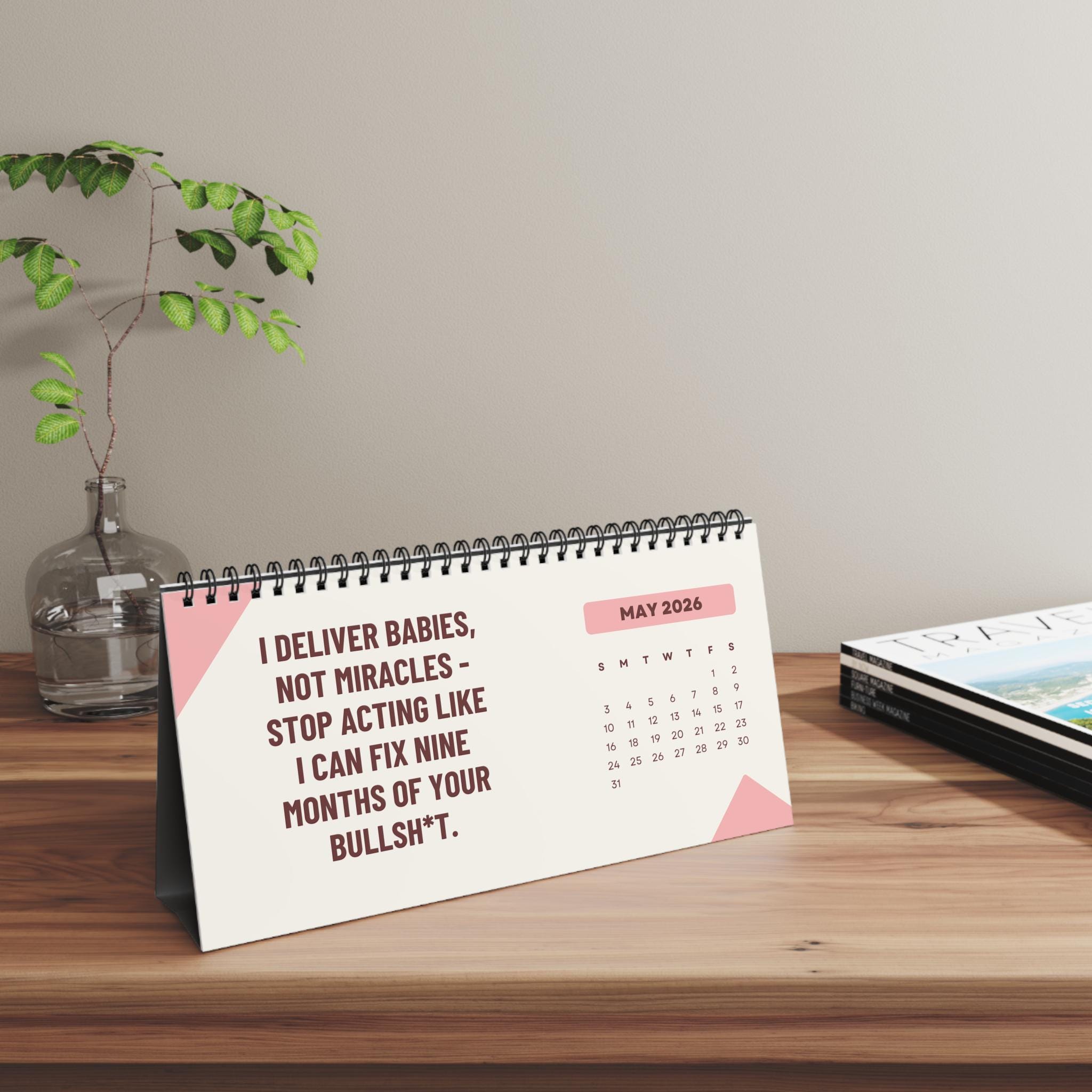 Ob Gyn 2026 Desk Calendar, Funny OB/GYN Gift, Sarcastic Doctor Gift ...