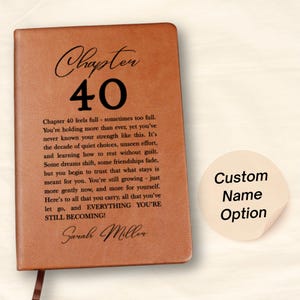Personalized 40th Birthday Gift for Her or Him, Chapter 40 Name Journal, Birthday Gift for 40 Year Old, Gift for Mom &#39;s 40th, Wife 40th Gift