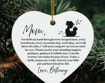 Mother of the Bride Gift from the Bride, Mothers Day Gift, To My Mom Photo Keepsake, Sentimental Mom Wedding Gift, Mum Gift from Daughter