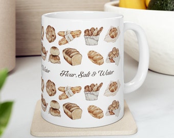 Bread Baker Mug, Bread Chart Cup, Baking Gift for Foodie Mug, Sourdough Bread baker gift, Sourdough Starter, Bakery Gifts, Homesteader Gift