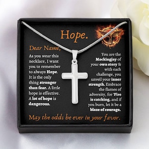 Personalized Book Lover Gift Necklace, Hope Mockingjay Necklace For Best Friend, Movie Fan Necklace, Hunger Bird Games Merch, Booktok