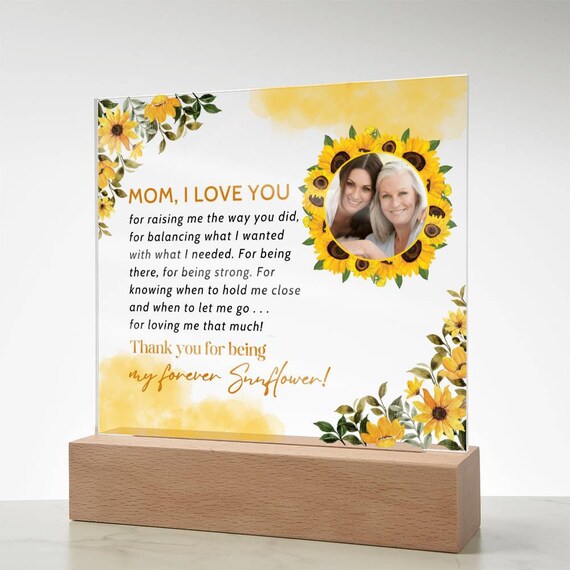 Personalised Mothers Day Gifts, Flower Gift for Mum, Birthday Gift
