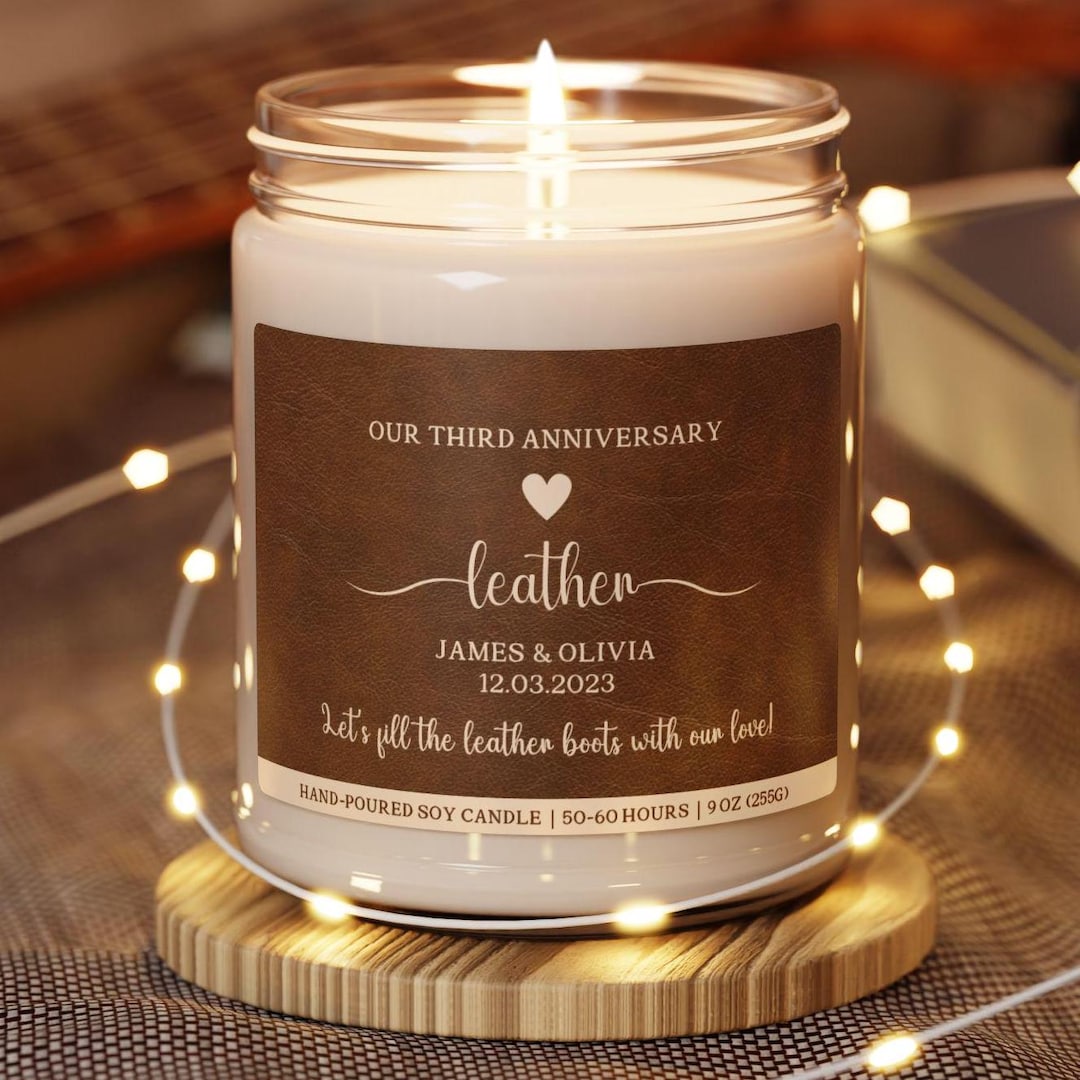 Personalised Third Anniversary Gift, 3rd Anniversary Gift, Leather — free download