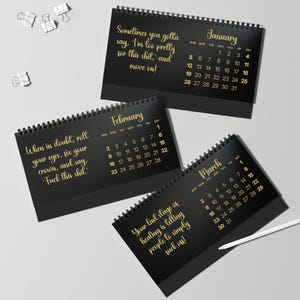 Sweary Affirmations 2025 Desk Calendar, Funny Office Humor Swear Words Work, Gag Gift For Employees, Women, Men, Coworkers, Best Friends,