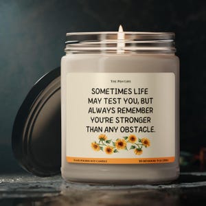 Get Well Gifts for Women, Inspirational Cancer Care Gifts for Women, Sympathy Gifts, Cheer up Comfort, Surgery Recover, Encouragement Candle
