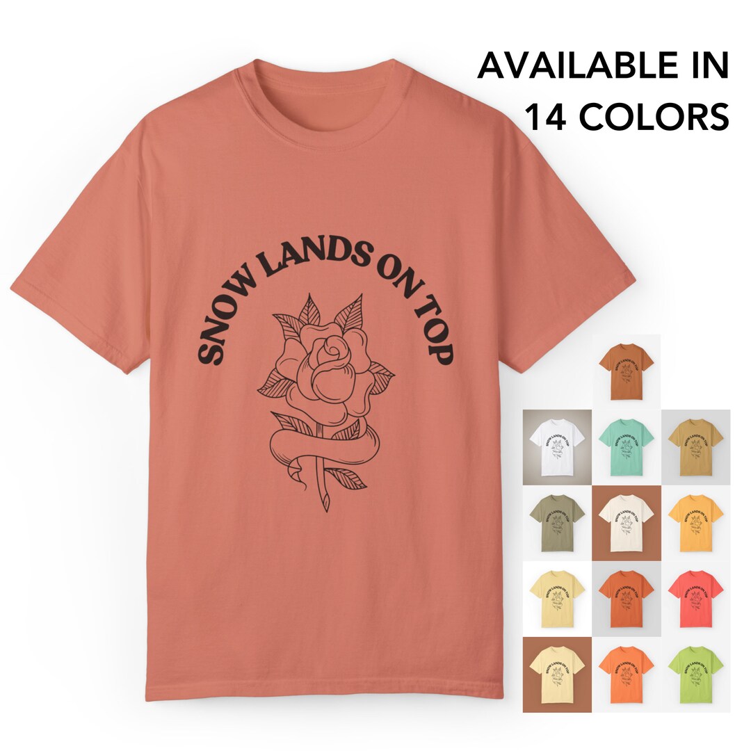 White Rose Tee, Snow Lands on Top Tee, Songbirds and Snakes, the Ballad