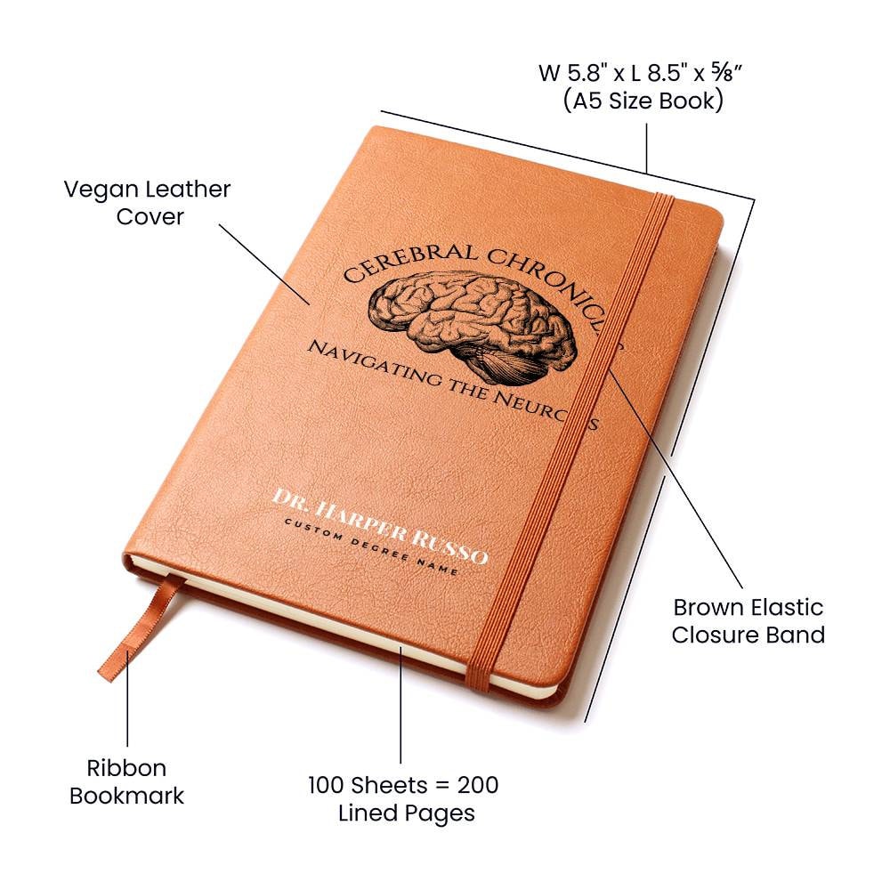 Personalized Neurologist Gift - Custom Journal, Neuro Nurse Gift, Neurology Graduation Gift, Anatomy Brain Journal, Neuroscience Graduation