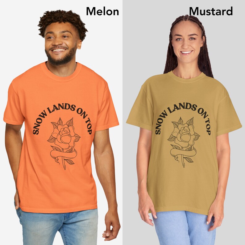 White Rose Tee, Snow Lands on Top Tee, Songbirds and Snakes, the Ballad