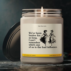 BEST FRIENDS friendship birthday, Candle for female girl friend, Funny humorous amusing fun Bestie BFF Bad influence Candle Gifts for her