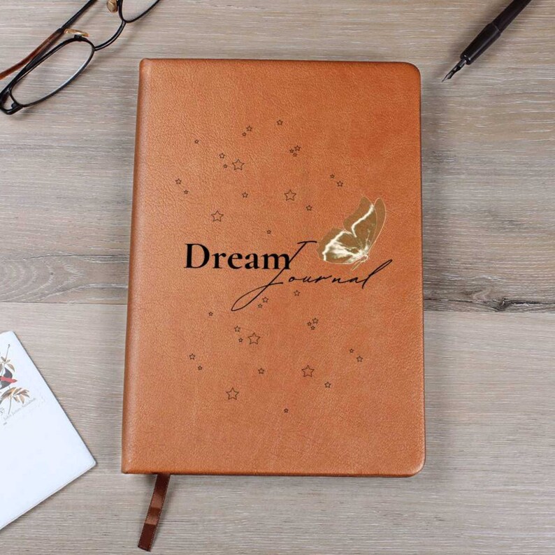 Dream Journal Notebook Diary, Rustic Journal, Vegan Leather Journal