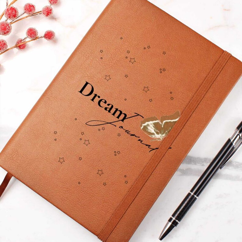 Dream Journal Notebook Diary, Rustic Journal, Vegan Leather Journal
