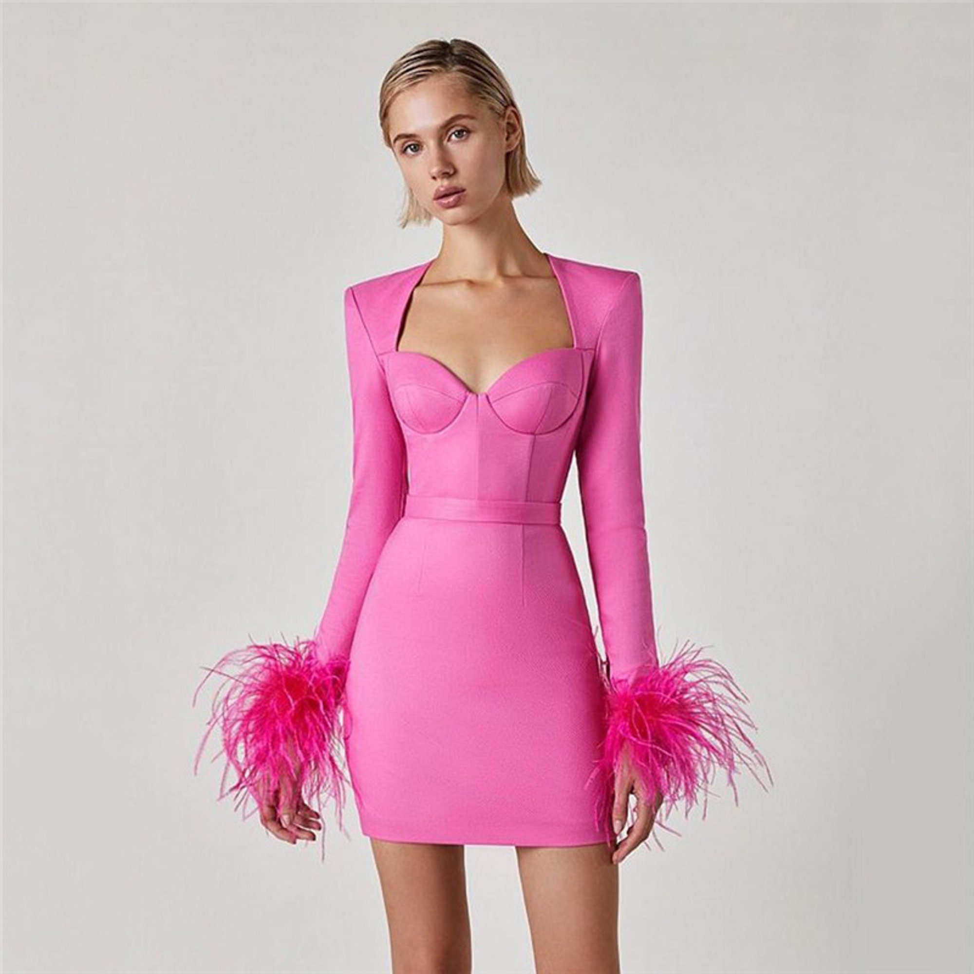 15+ Mini Dress With Feather