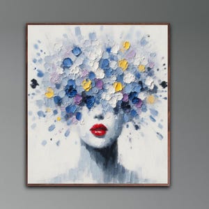 Abstract woman 35&quot; original oil painting by CultureHouseDE