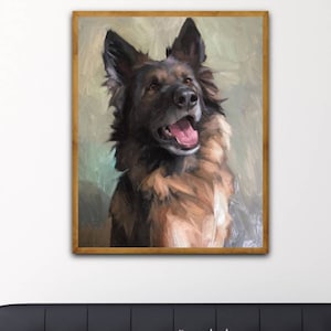 Pet Portrait Custom, Dog Painting from Photo, Realistic Pet Memorial Gift, Portrait Commission, Animal Oil Painting Art