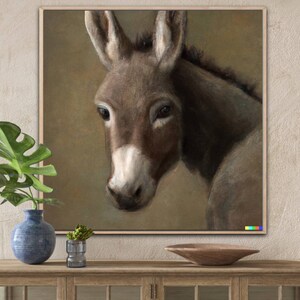 Southwestern Wall Art Western Donkey Painting Rustic Texas Decor Modern Abstract Wall Art