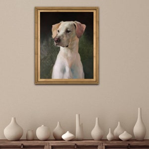 Custom Pet Portrait Painting Framed Pet Portrait Hand Painted Dog Commission Personalized Pet Oil Painting Dog Memorial Gift