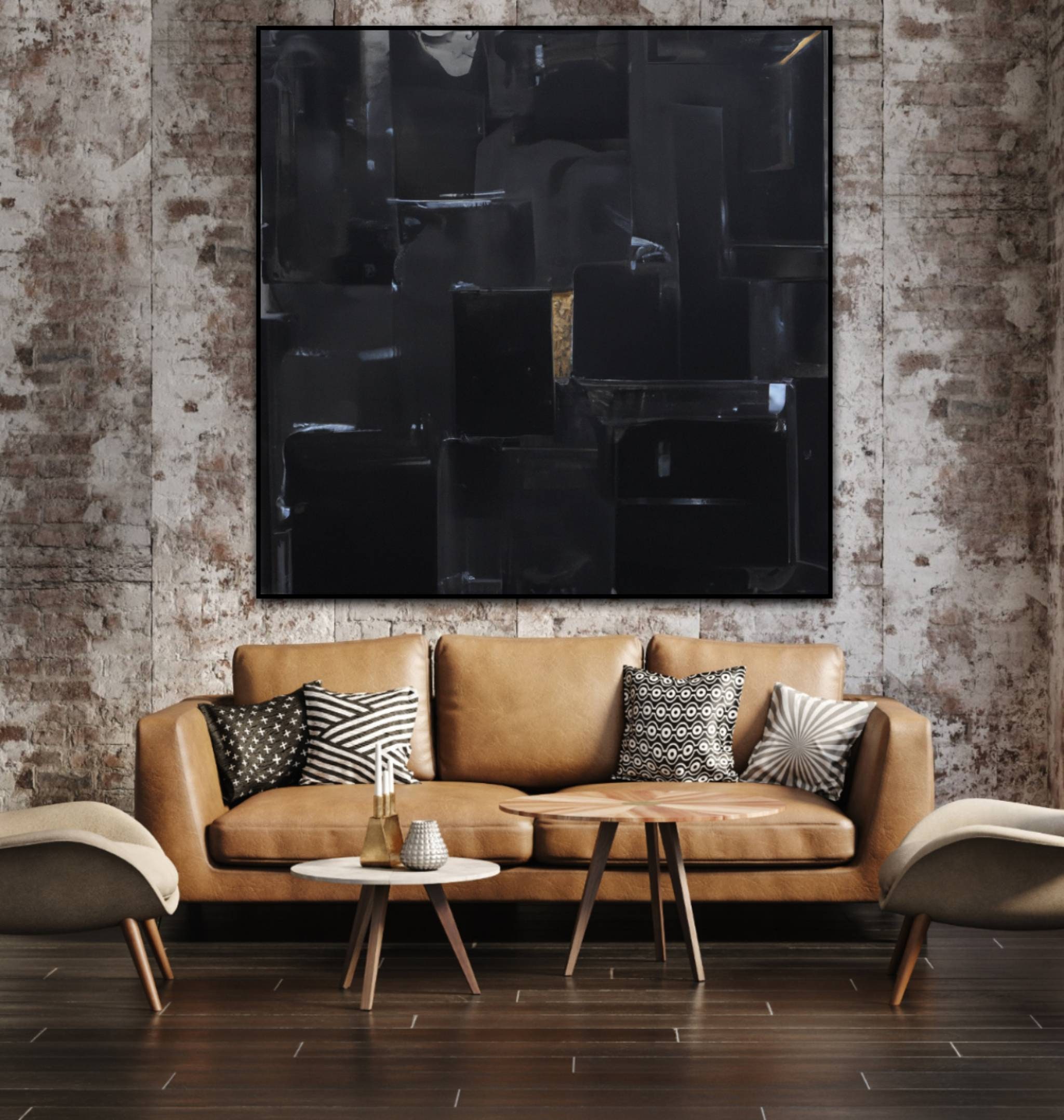 Black Abstract Art Black Texture Painting Black Painting Large Black ...