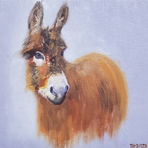 Southwestern Wall Art Western Donkey Painting Rustic Texas Decor Modern Abstract Wall Art