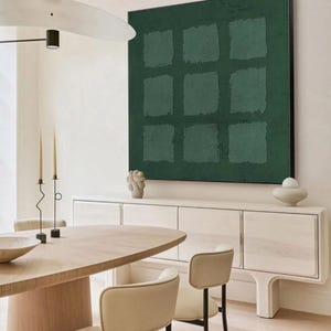 Art mural wabi-sabi, art mural abstrait vert, peinture murale verte, toile d'art abstrait vert, peinture bohème, art mural texture 3D, art vert