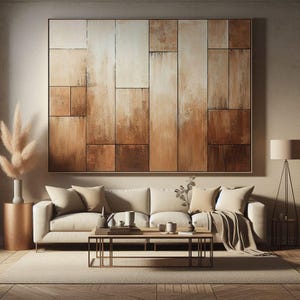 Wabi Sabi Wall Art Pure Beige Painting 3D Minimalist Abstract Wall Art Heavy Textured Wall Art Neutral Art Modern Textured Wall Art