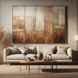 Wabi Sabi Wall Art Pure Beige Painting 3D Minimalist Abstract Wall Art Heavy Textured Wall Art Neutral Art Modern Textured Wall Art