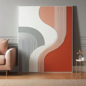 Terracotta Texture Art Textured Wall Art 3D Texture Art Minimalist Wall Art Large Canvas Wall Art Boho Wall Art Terracotta Wall Art