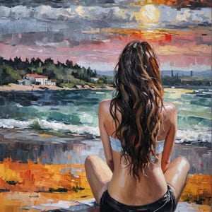 Summer in Florida , Original painting, One of a kind