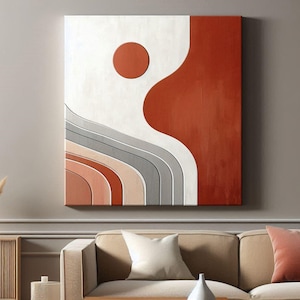 Terracotta Texture Art Textured Wall Art 3D Texture Art Minimalist Wall Art Large Canvas Wall Art Boho Wall Art Terracotta Wall Art