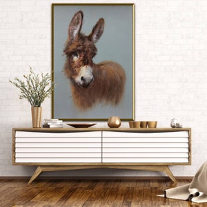 Southwestern Wall Art Western Donkey Painting Rustic Texas Decor Modern Abstract Wall Art
