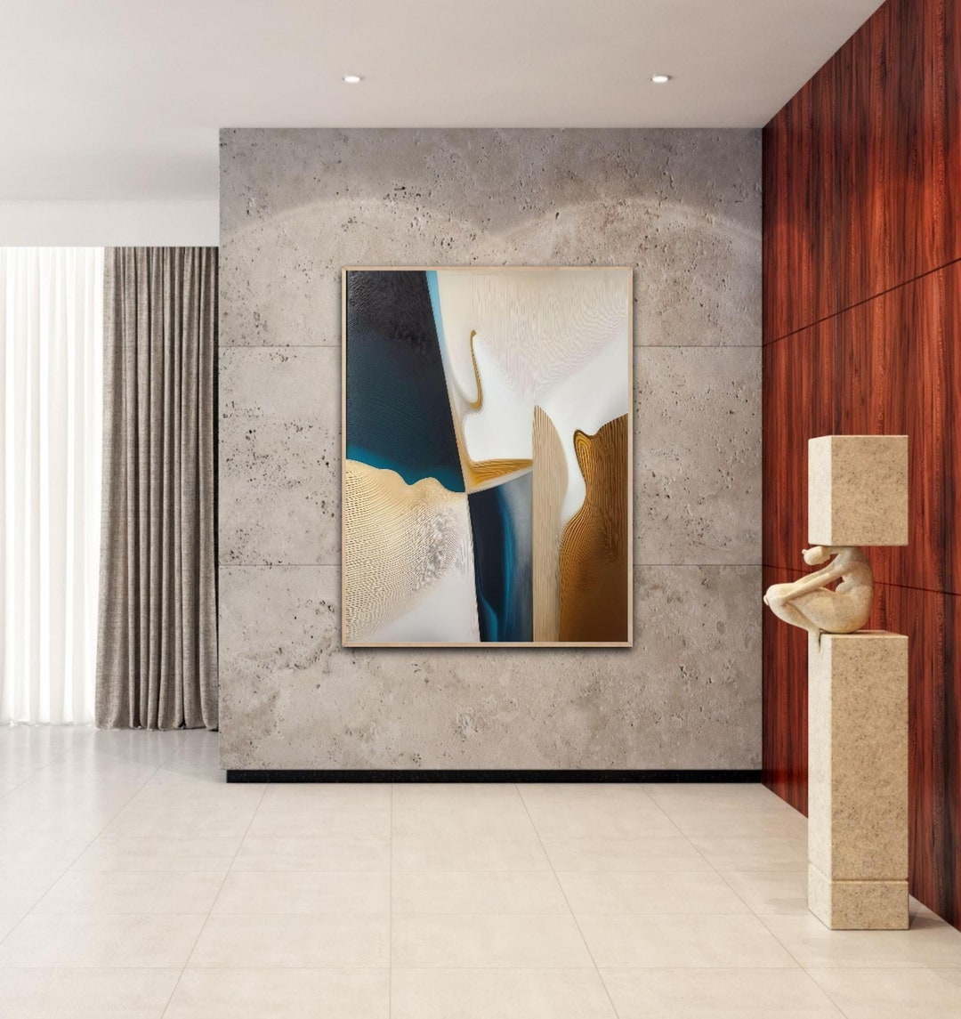 Peinture abstraite originale, peinture abstraite minimaliste, grande ...