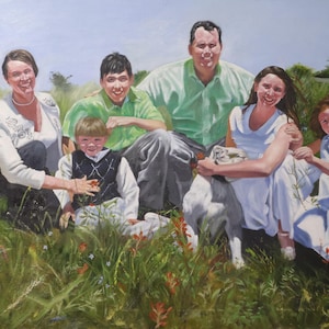 Portrait à l'huile personnalisé à partir d'une photo, commande de cadeau d'anniversaire, peinture sur toile, peinture à l'huile personnalisée à partir d'une photo
