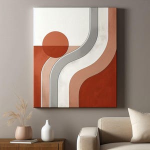 Terracotta Texture Art Textured Wall Art 3D Texture Art Minimalist Wall Art Large Canvas Wall Art Boho Wall Art Terracotta Wall Art