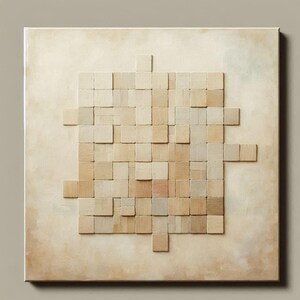 Wabi Sabi Wall Art Pure Beige Painting 3D Minimalist Abstract Wall Art Heavy Textured Wall Art Neutral Art Modern Textured Wall Art
