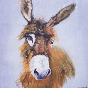 Southwestern Wall Art Western Donkey Painting Rustic Texas Decor Modern Abstract Wall Art
