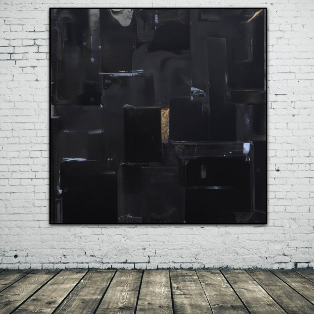 Black Abstract Art Black Texture Painting Black Painting Large Black Art Black Art Very Black
