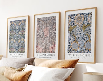 William Morris Art Print Set: Botanical Floral Wall Decor