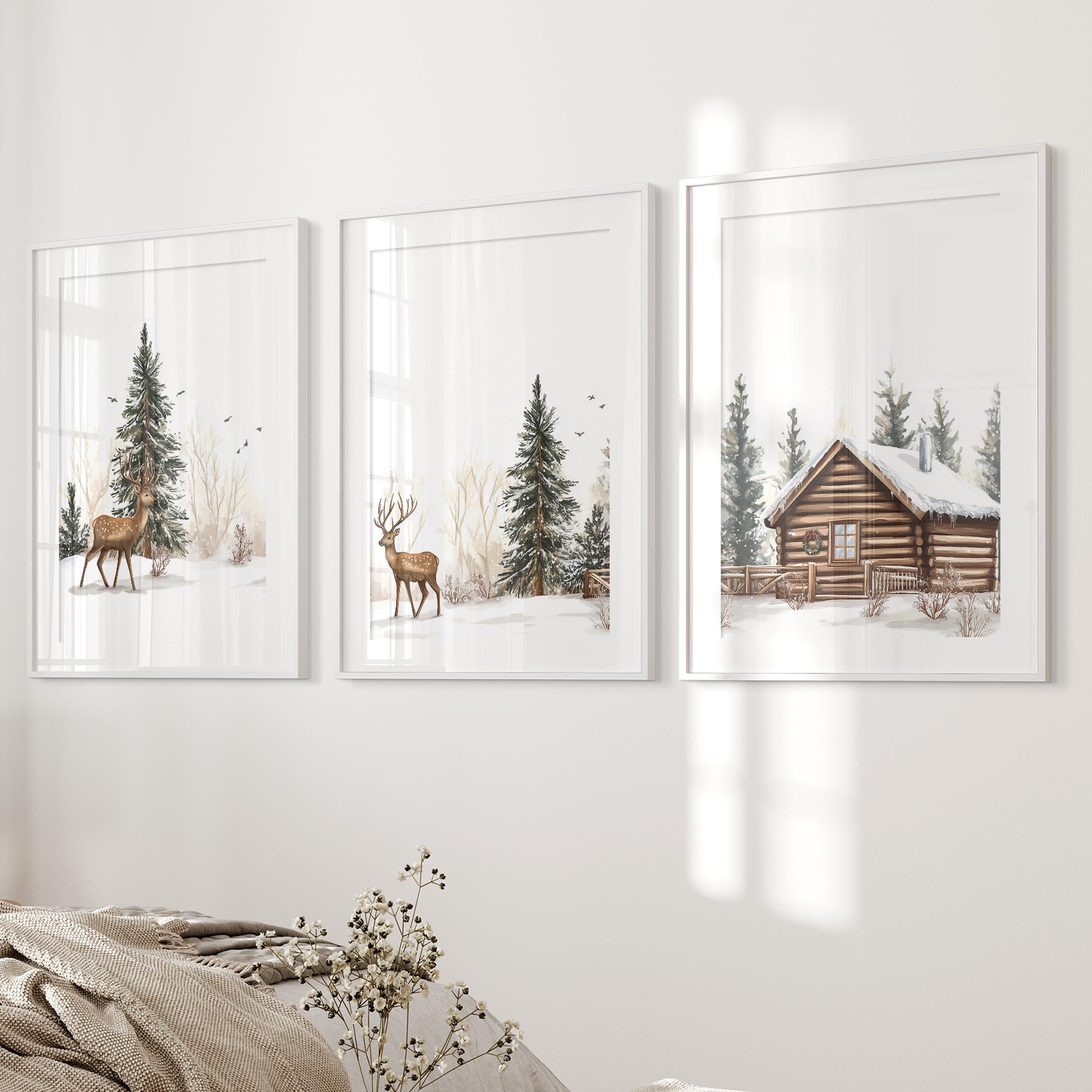 Christmas Winter Wonderland Prints Set of 3: Farmhouse Holiday Decor - Etsy