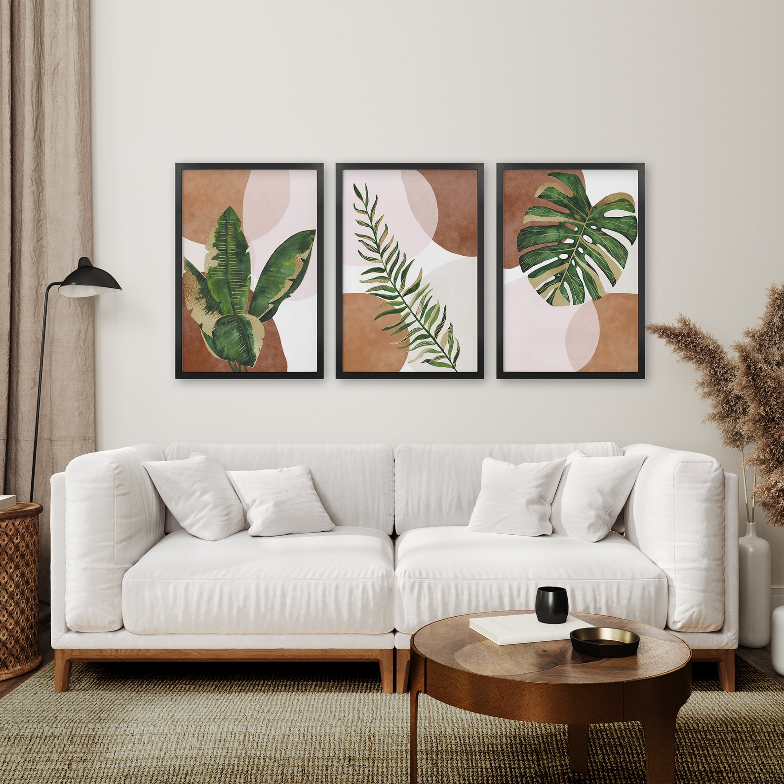 Botanical Wall Art Prints: Boho Earth Tone Set of 3 - Etsy