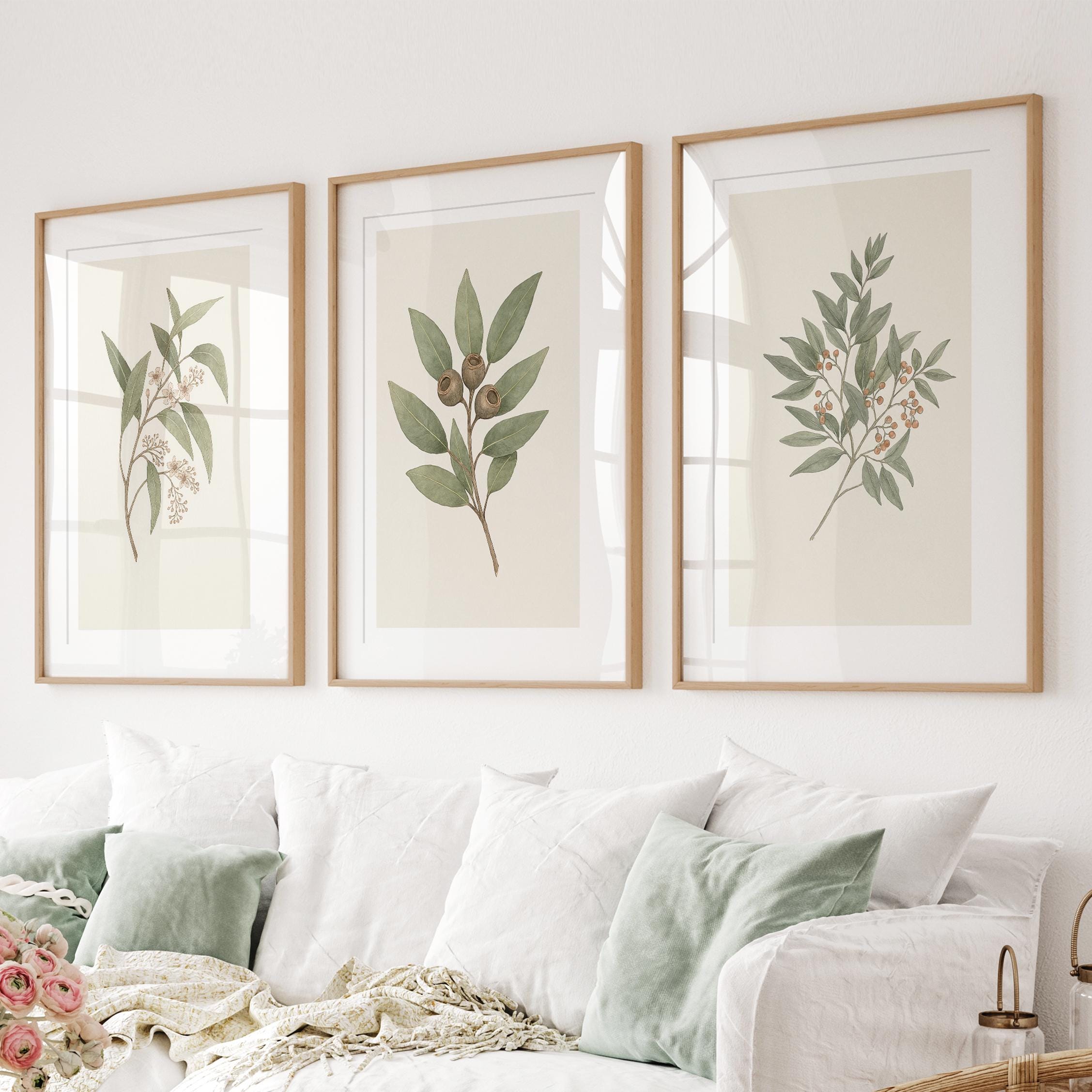 Botanical Prints Set: Vintage Farmhouse Wall Decor - Etsy