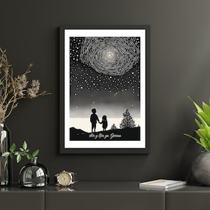 Sêr y Nos yn Gwenu Cymraeg Welsh Cymru Wales hedendaagse print jongen en meisje 2