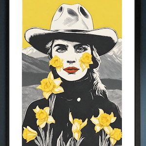 Cowgirl Cymraeg Welsh Cowgirl - &#39;Cerys&#39;-print