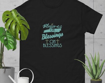 Blessings Graphic Tee, Christian Inspired Cotton Shirt