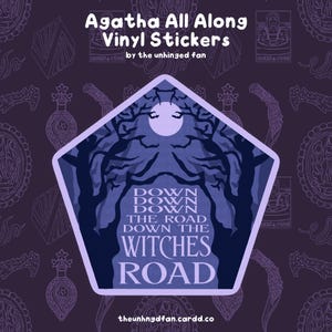 Agatha All Along Witches Road Vinyl Sticker