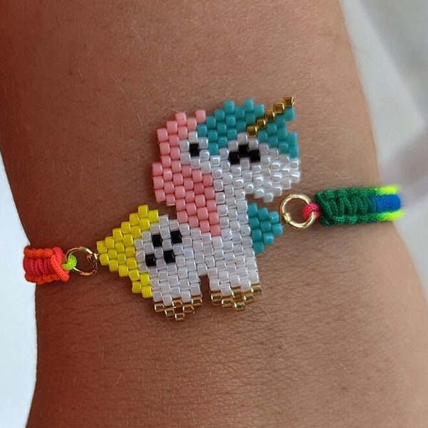 Unicorn | Unicorn jewelry | Rainbow | Small and dainty  | Everyday wear  | Stacking bracelet | Multi size | Adjustable | Kids Jewelry