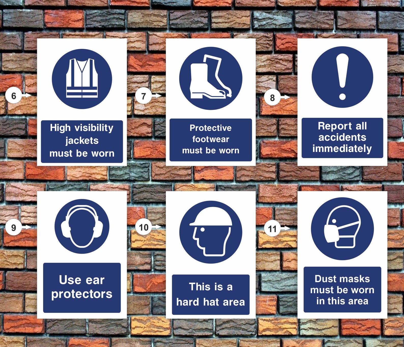 Construction Site Health and Safety Signs UV Resistant Vinyl Stickers ...