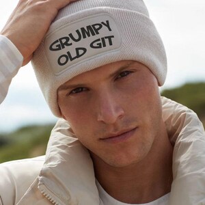 Berretto stampato Grumpy Old Git caldo inverno indossare cappello divertente nonno nonna papà mamma
